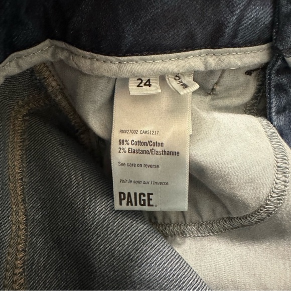 Paige NWT Stella 34.5IN Jolene Pockets Grecia Jeans High Rise Slit Ankles Sz.24 - Picture 13 of 16